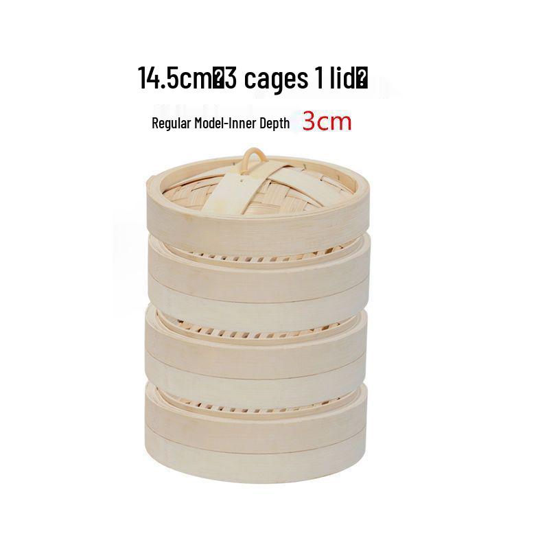 Multi-Layer Bamboo & Stainless Steel Steamer Set: Household & Commercial Use
