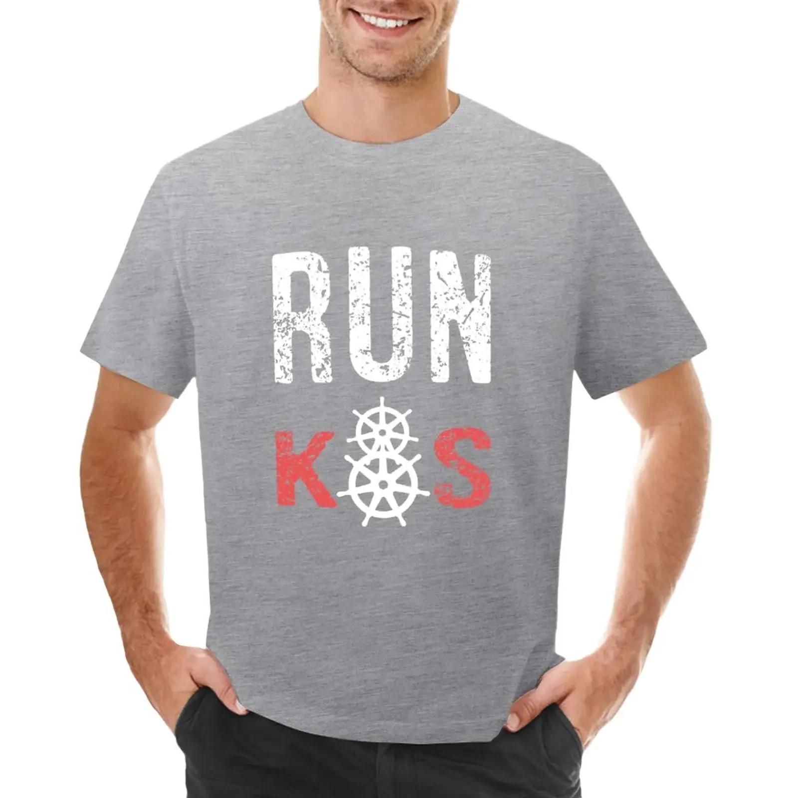 RUN k8s TShirt anime animal prinfor boys funnys oversizeds mens cotton t shirts S