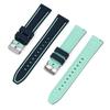 King Watch Parts Bracelet en Caoutchouc Compatible Blancpain x Swatch pour Fifty Fathoms avec Boucle BA Bracelet de Remplacement pour Montre Scuba Biocéramique Authentique