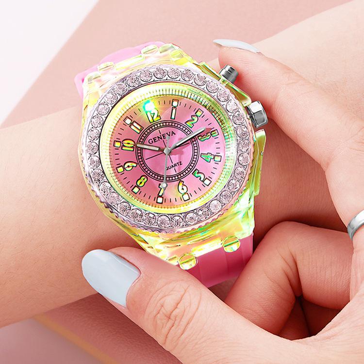Luminous LED Silicone Fashion Watch for Women and Teens