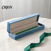 Portable Jewelry Case for Stores Sky Blue Velvet Box, Flip Top with Small Packaging Box Retail Soft Flannel Lining, Protective Container Bracelet And
