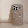 3D Electroplated Heart 13 Case for iPhone 17/15 Pro Max, Mirror Surface iPhone 16, High-end 14 Hard Case
