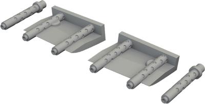 Eduard 1/48 Brassin F4F-4 Gun Barrel (for Academy Model Kit) Plastic Model Kit Parts EDU6481092 (Airplane)