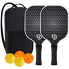 Pickleballschläger Carbonfaser- und Graphitfläche Rutschfester Griff Leichtes Pickleball-Set Outdoor-Sport