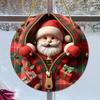 Flat Acrylic Santa Claus Christmas Door/Window Hanging Decor