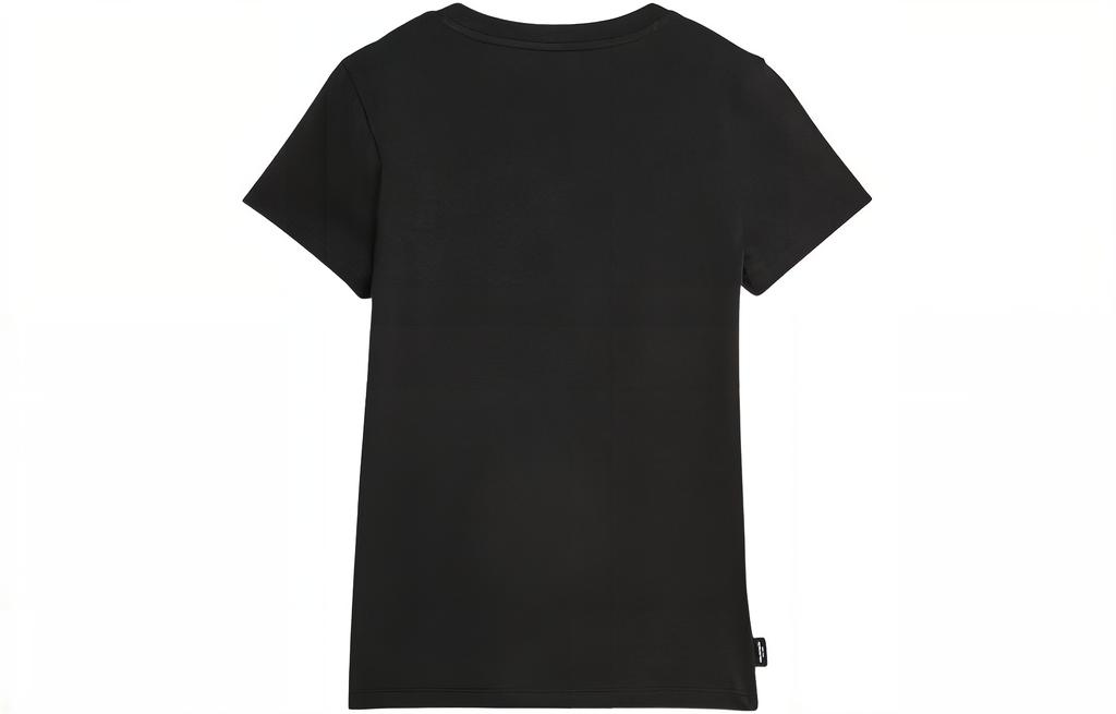 PUMA TEAM T Shirts Women's Black Crew Neck Moderate Straight Fit 624706-01