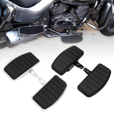Motorcycle Footpeg Enhanced Rubber Steel Footrest Pedal Sturdy Fitting Accessory for Honda Suzuki