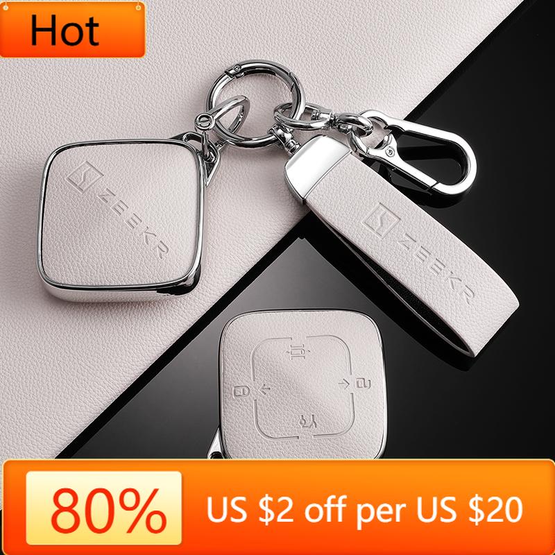 Interior Mouldings TPU Leather Car Key Case for Extremely Krypton 001 007 009 ZEEKR X NFC Truck Key Keychain AccessoriesAccessor