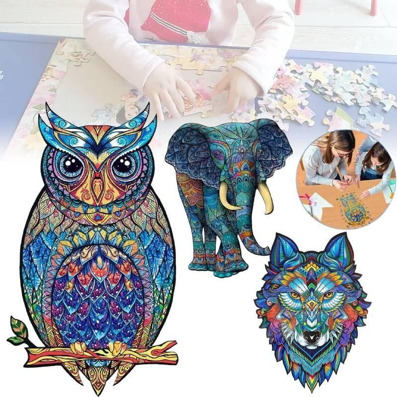 Unique Adult Wooden Puzzle With Intricate Animal Shapes Perfect For Stress Relief