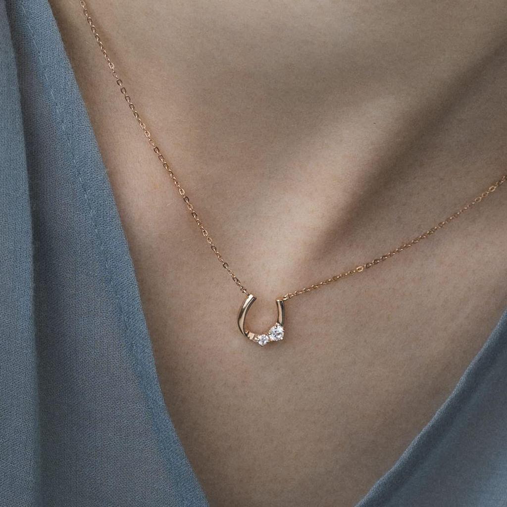Used Canal 4 Silver Pink Gold Necklace 151914121008