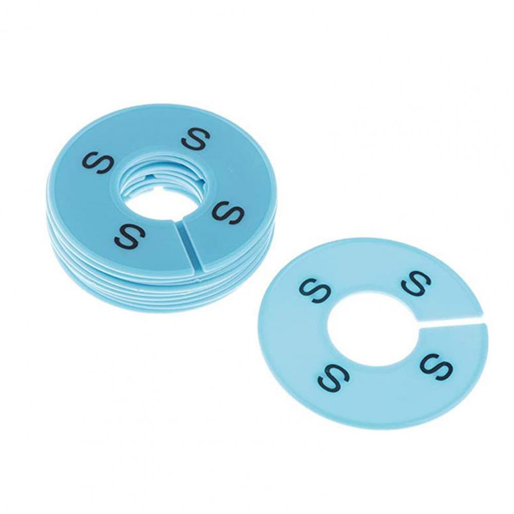 10Pcs Size Separators Practical Round Clothes Sorting Tag Hanger Separators Compact Clothing Size Separators