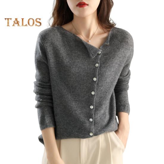 

Вязаные топы женские с длинным рукавом и круглым вырезом повседневные топы в домашнем стиле однотонные однобортные облегающие эластичные футболки повседневная одежда XL серый