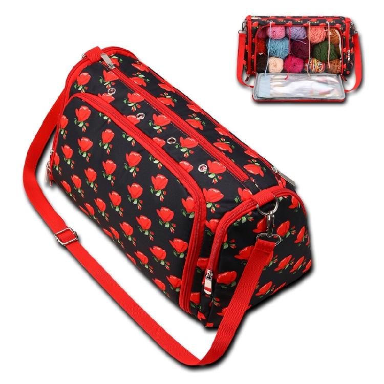 Yarn Storage Organiser Yarn Bag Lightiweght Crochet Tote for Crochet Hooks