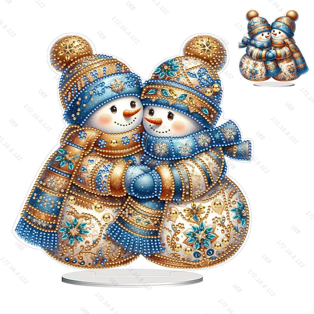5D DIY Diamond Painting Ornament Christmas Snowman Xmas Tree Diamond Embroidery Christmas Decoration Mosaic Diamond Art Kit