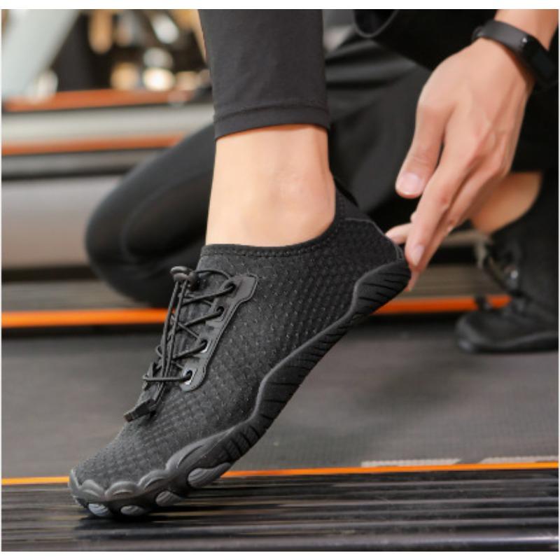 Indoor Fitness Shoes Men's and Women's Rope Shoes Silent Treadmill Shoes Gym Training Yoga Five-finger Sneakers