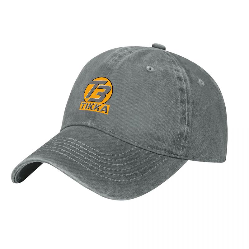TIKKA Logo Embroidered Washed Cotton Baseball Cap Classic Fit Unisex Adjustable Hat