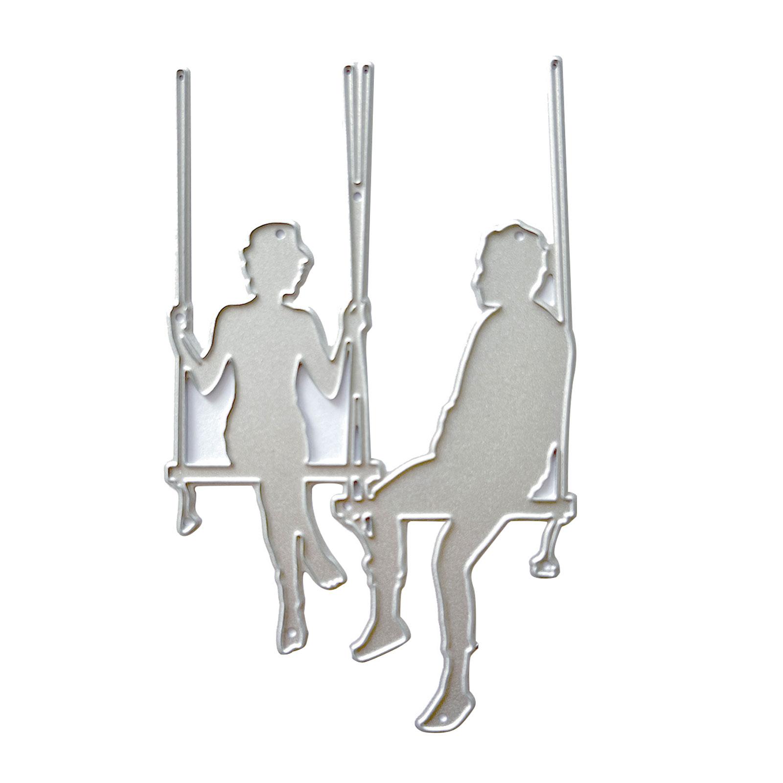 

Болтающая пара Металлические режущие штампы Трафарет для скрапбукинга Высечки Тиснение для открыток DIY Шаблон для фотоальбома Форма Украшение