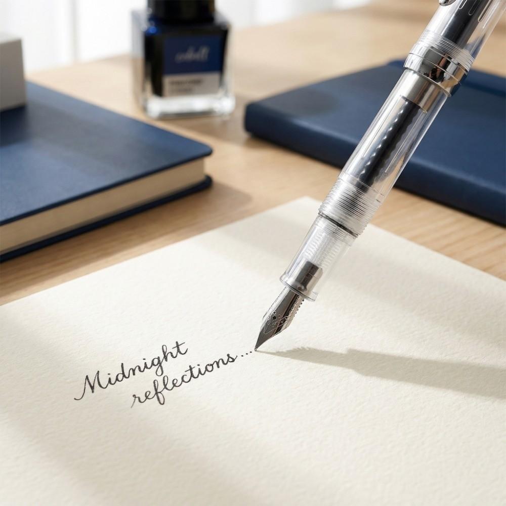 Iridium Nib Fountain Pen Transparent Ink Pen Stationery Writing Pen Writing Instrument