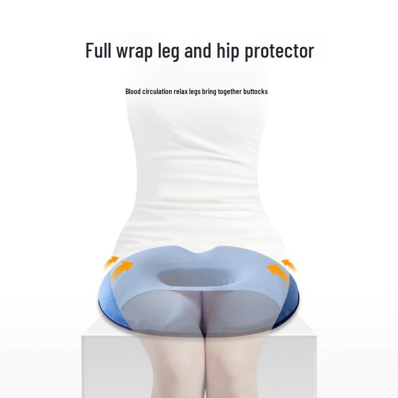 Memory Foam Hemorrhoid Relief Seat Cushion - Breathable, Thickened Pad for Office Chairs