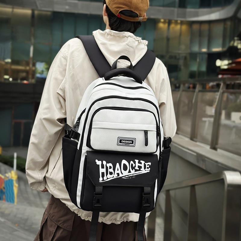 Large capacity junior high school students new primary school students double shoulder schoolbag men's and women's trend backpack