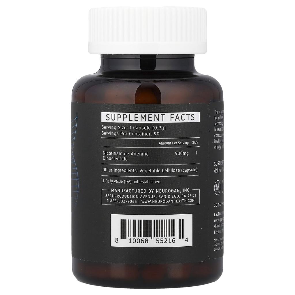 Neurogan Health, NAD+, Cell Regeneration, 900 Mg, 90 Capsules