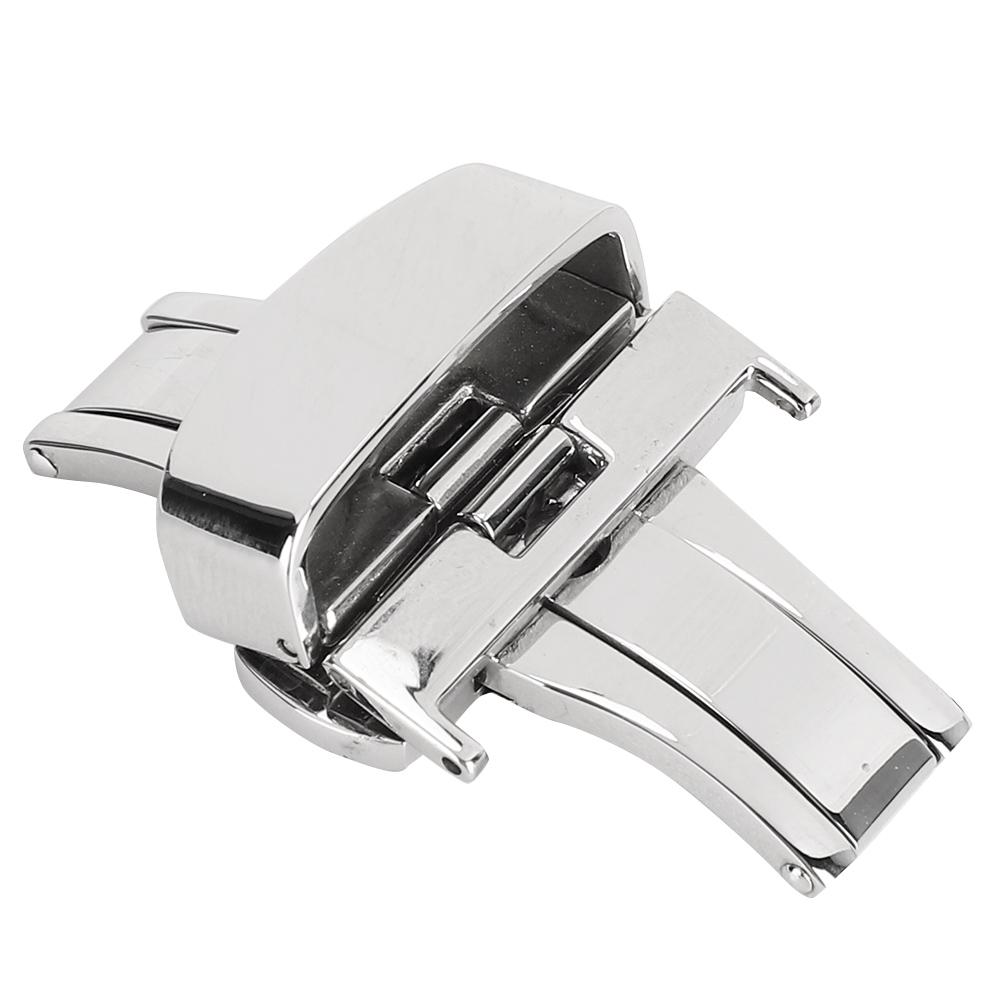 Roestvrijstalen Horlogesluiting Gesp Horlogeband Sluiting Vervangend Accessoire Zilver20MM white