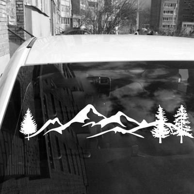 100cm Tree Mountain Auto Decor Reflective Forest Window Home Wall Laptop Sticker Decal Car Sticker Window Body Sticker