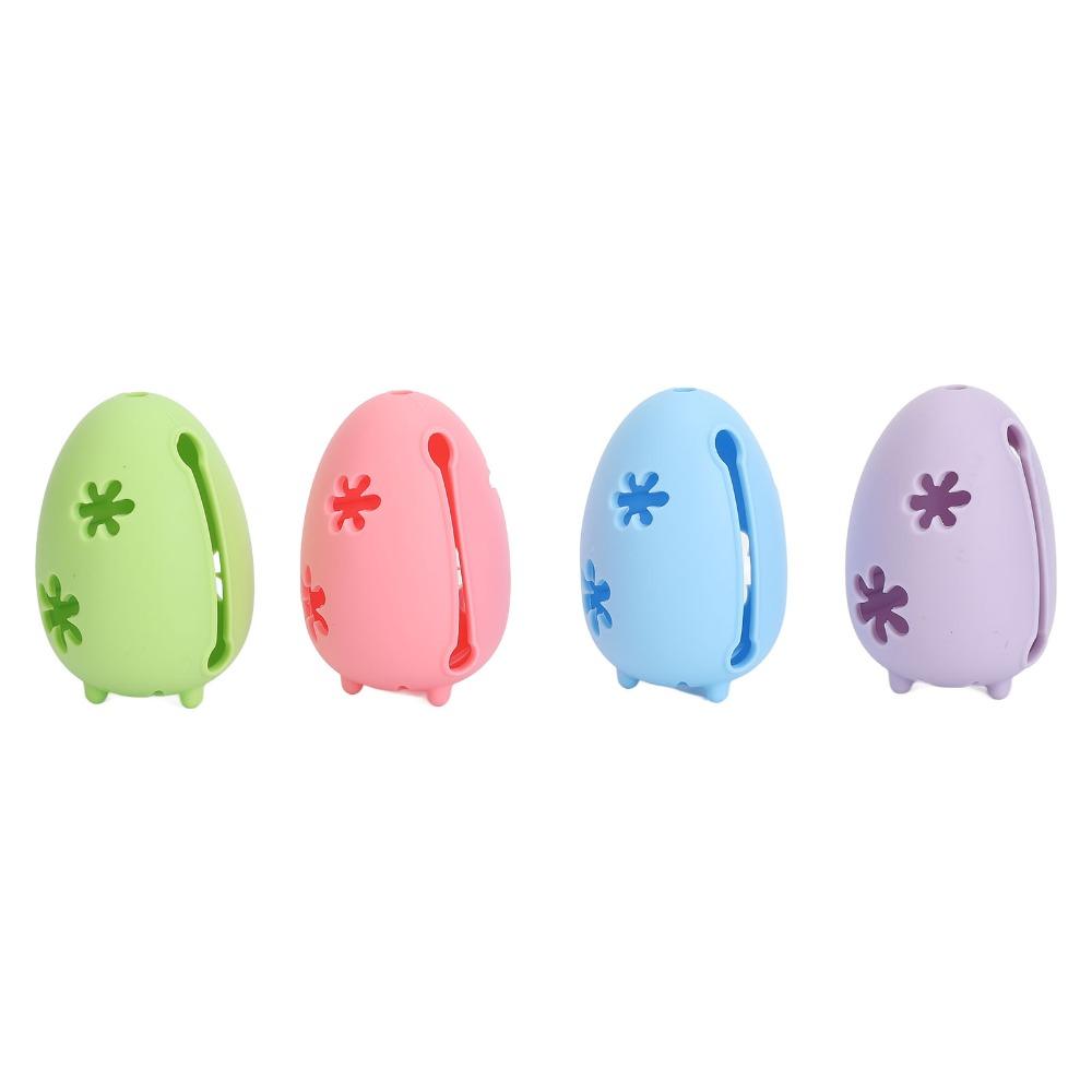 4pcs Double Sided Hollow Out Makeup Sponge Case Makeup Blender Organizer For Hygienic Storage