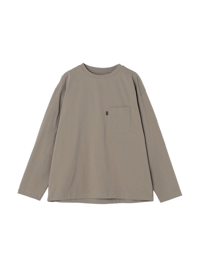 SHIPS any SORONA Stretch Jersey Spindle Pocket Long-Sleeved T-Shirt, Men's, Beige, Size L, 712060017