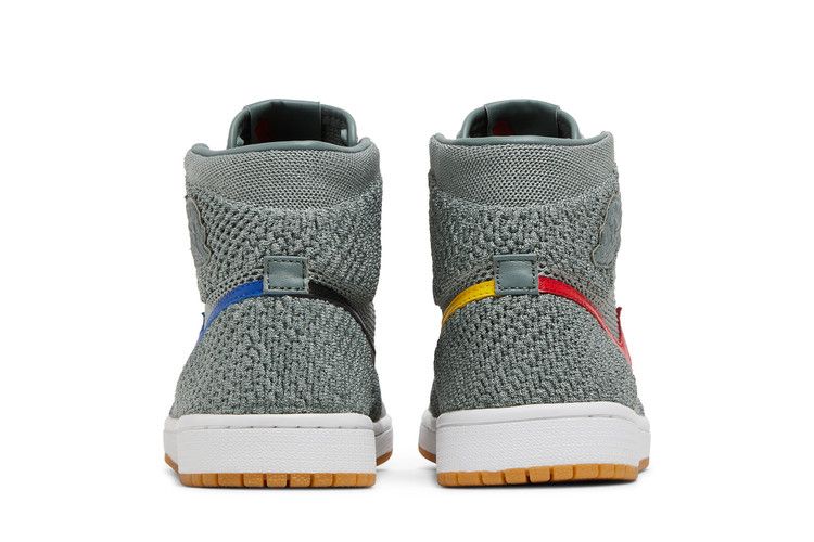 Kids' Sneakers Jordan 1 Retro High Flyknit Clay Green (GS) Clay Green/White-Hyper Cobalt-Gum Yellow