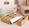 Bamboo Wrap Dispenser Storage Dispenser For Aluminum Foil Dispenser With Cutter Cling Film Holder Kitchen Accessories