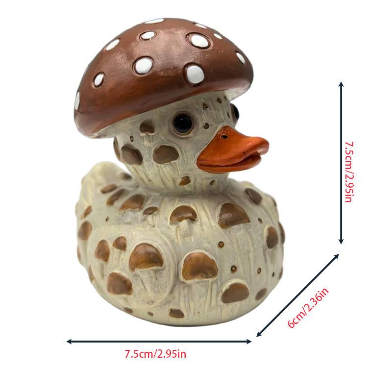 Kawaii Vegetable Resin Duck Figurines - Cute Anime Desk Decor and Gift