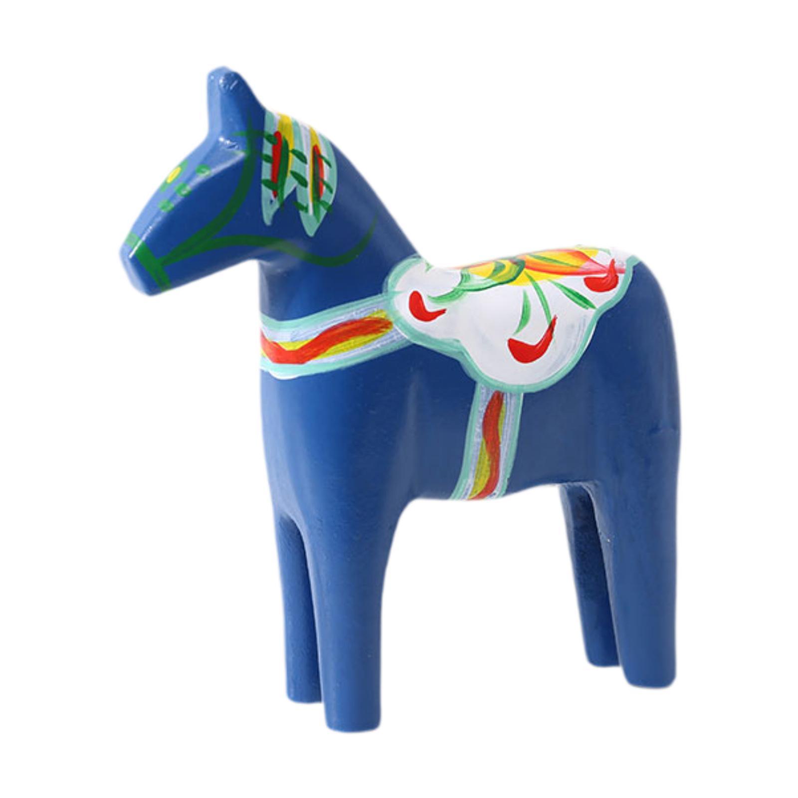 

Resin Dala Horse Collection Europe s Swedish Home Decoration Traditional Birthday Gift Art Crafts Swedish Dala Horse Statue синій