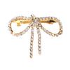 Vintage Ponytail Hair Clip Shiny Tassel Spring Clip Temperament Rhinestone Bow Hairpins  Party