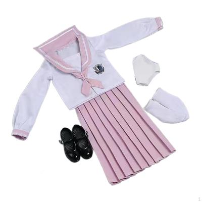 1/6 Schuluniform-Set für Damen, Damenkleidung, Rock, Langarm-Set, Outfit, Cosplay für 12''