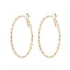 Elegant European & American Geometric Twisted Metal Hoop Earrings