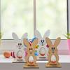 Creative Wooden Egg Stand Simulated Bunny Egg Rack Gift Chocolate Egg Rack  Decoration Supplies