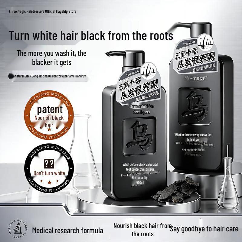 Three Magical Hair Masters He Shou Wu Herbal Shampoo