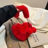 Casual Plush Simple Handheld Love Bag Women 2025 Autumn High Quality Texture Single Shoulder Crossbody Bag Versatile Chain Bag