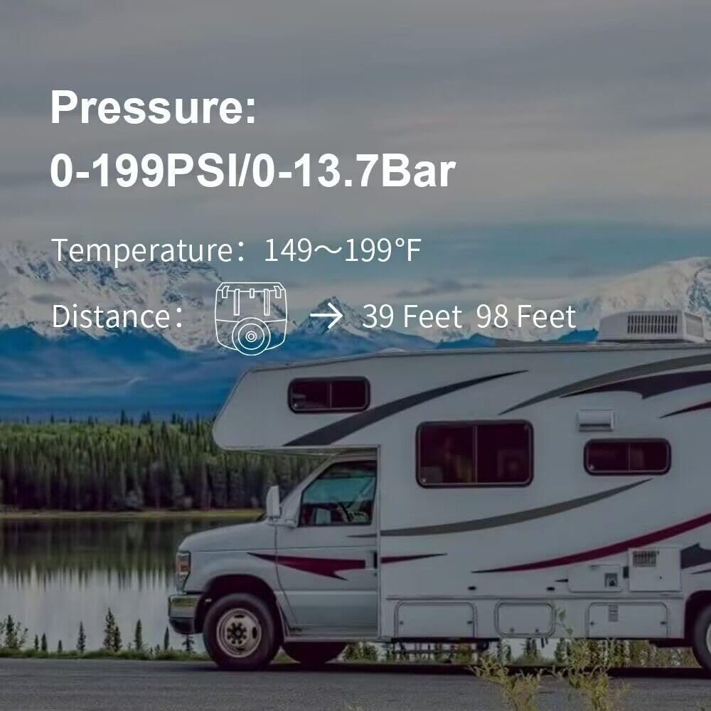 OBEST Tire Pressure Monitor, TPMS (Newly Released, Compatible with Inflator & Repeater), 6 External