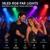 USB 5V 18LED RGB Stage Par Light With Remote Control Sound Activated Multicolor Uplight For Family Party Pub Club Disco Decor