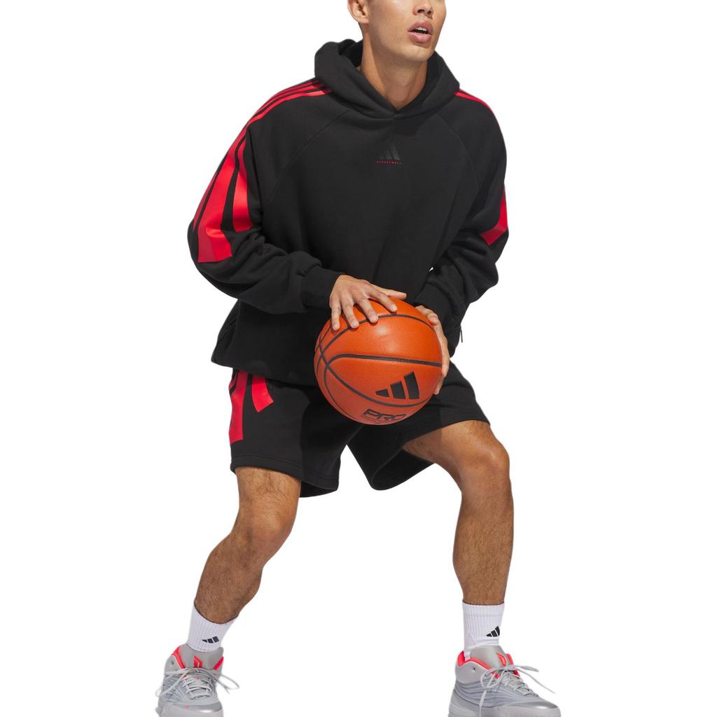 Adidas Basketball Fleece Hooded Pullover Unisex Tops JZ7938