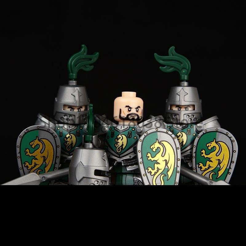 Medieval Military Noble Knights Building Blocks Figures Accessories Helmet Armor Shield Sword MOC Bricks Toys Friends Gifts