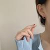 Enamel Heart Earrings: Bai Baihe Style, Gentle Niche Design for Autumn/Winter Trends