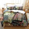 Japan 3D Anime 5 Centimeters Per Second Printed Bed Set Duvet Cover Pillowcase Bedding Set Bed Linen Sheet Quilt Cover Full Size