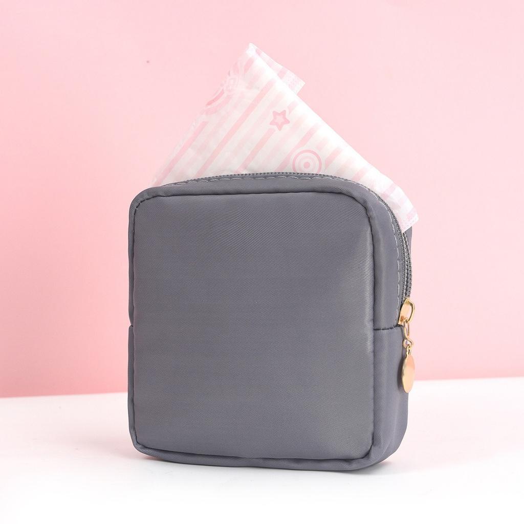 1pc Travel Cosmetic Bag Makeup Case for Women Girls Students Women's Multi-Color Portable Sanitary Napkin Storage Bag