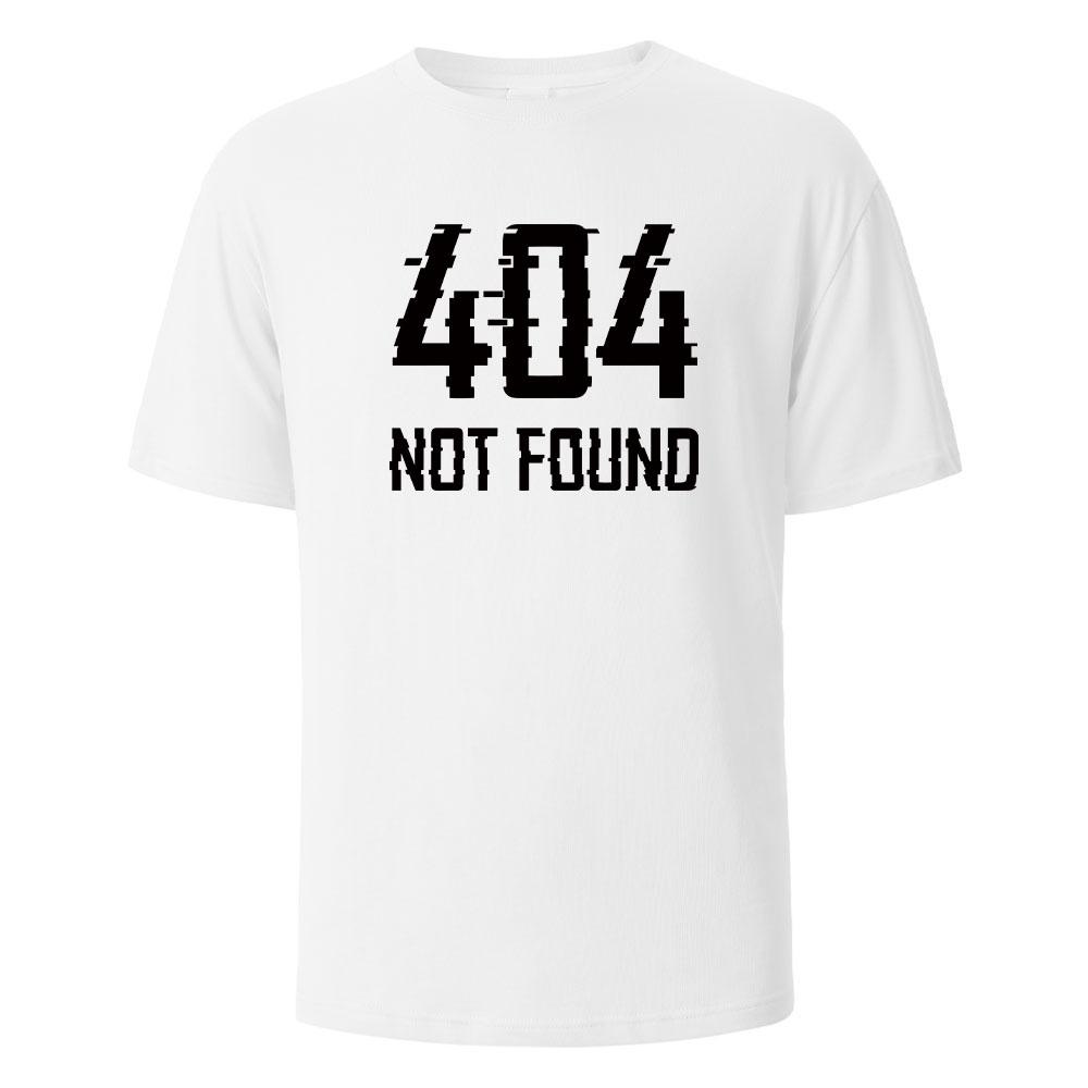 404Not Found Print TShirt Summer Tees For Men Women 100 Cotton Oneck Oversize Casual Short Sleeved Tops