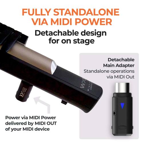 CME WIDI Master, Wireless MIDI Ultra-Low Latency Bluetooth 5.0 MIDI DIN 5 Adapter with MIDI Thru and Merge, Synthesizer EWI Keytar Guitar Pedal Digita