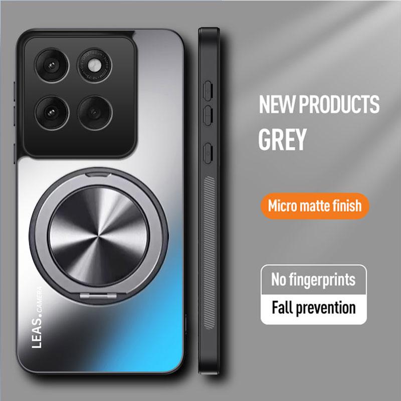 Magnetic Case For Motorola Edge 60 Pro 50 Fusion Matte Shockproof 360° Rotating Ring Holder Cover For Moto G75 G55 G85 G15 G24