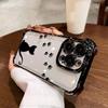 Foreign trade explosion cat black cat claw print mobile phone case iPhone13/14Promax electroplated airbag anti-drop transparent case